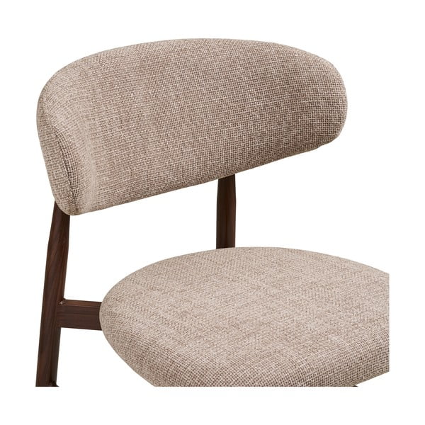 Béžová/tmavě hnědá čalouněná barová židle (výška sedáku 65 cm) Levanto – House Nordic-image-2