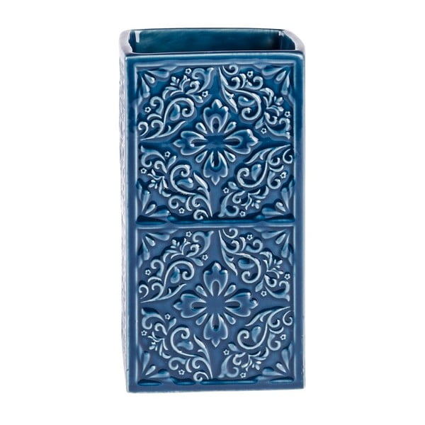 Tmavě modrý kelímek na zubní kartáčky Wenko Cordoba-image-2