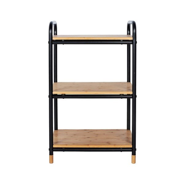 Kovový koupelnový regál v černo-přírodní barvě 42x69 cm Loft – Wenko-image-2