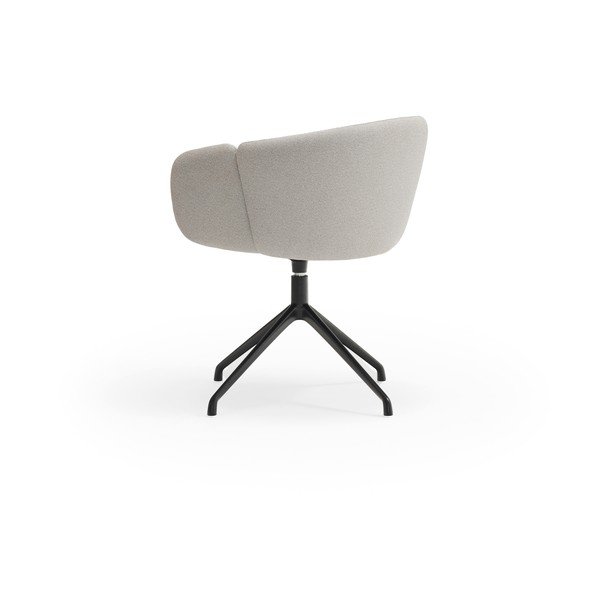 Světle šedé čalouněné jídelní křeslo s područkami Add – Teulat-image-3