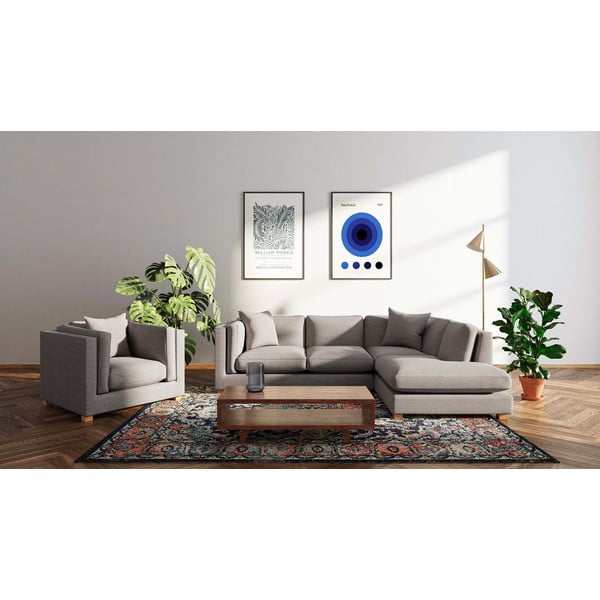 Světle šedá rohová pohovka (pravý roh) Pomo – Ame Yens-image-1