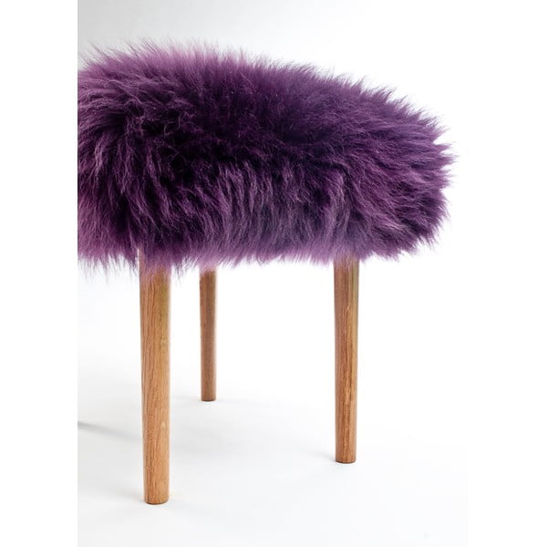Stolička z ovčí kůže Ceri Aubergine-image-2