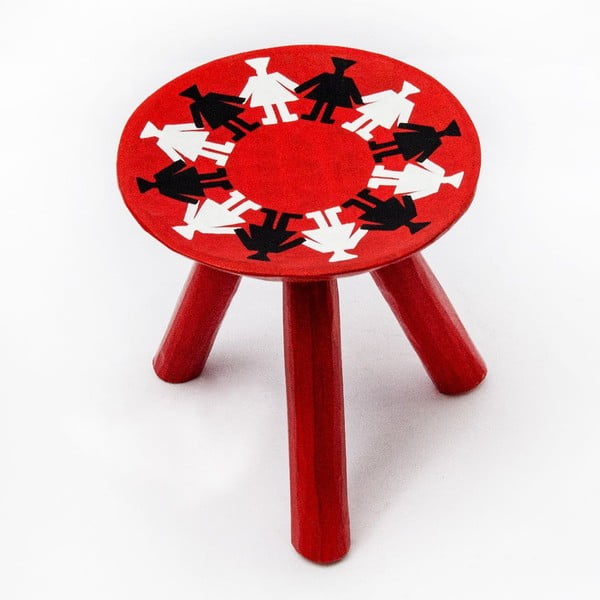 Ručně malovaná stolička Mandra, 28 cm