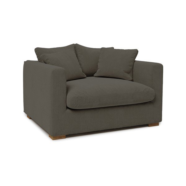Tmavě šedé manšestrové křeslo Comfy – Scandic-image-2