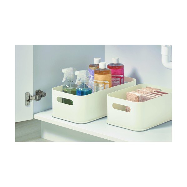 Bílý úložný box iDesign Eco Handled, 21,3 x 43 cm-image-4