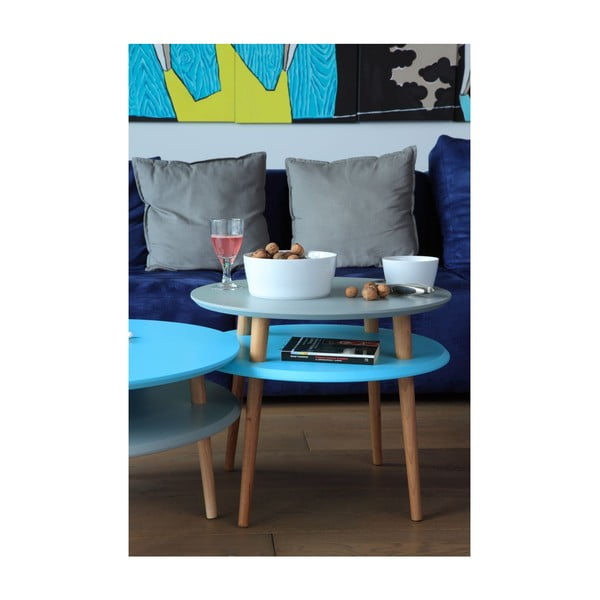 Světle šedý odkládací stolek Ragaba UFO, Ø 45 cm-image-2