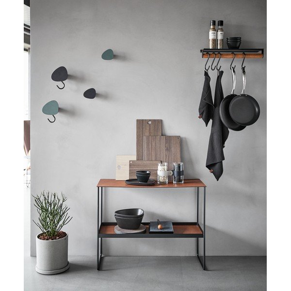 Koňakově hnědý kovový konzolový stolek 29x78 cm Bull – LIND DNA-image-1