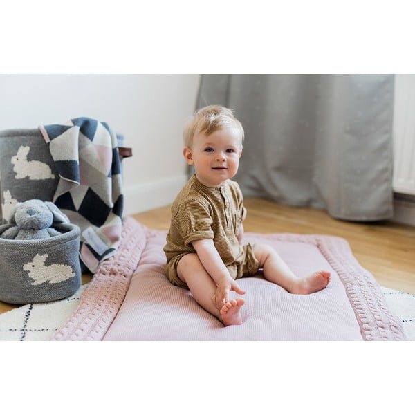 Růžová bavlněná hrací podložka Kindsgut Mat, 70 x 90 cm-image-1