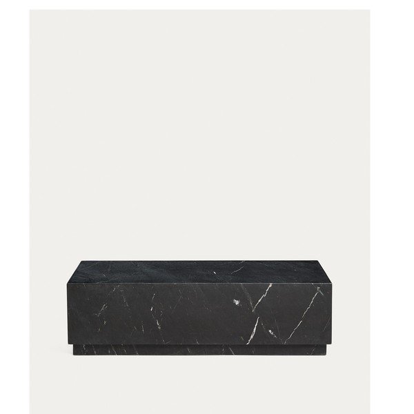 Černý mramorový konferenční stolek 50x100 cm Sorein – Kave Home-image-3