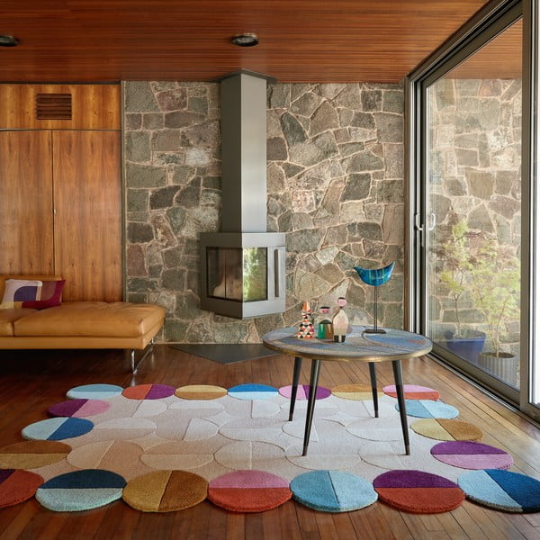 Béžový ručně tkaný vlněný koberec 200x290 cm Mia Textured Scallop – Flair Rugs-image-1