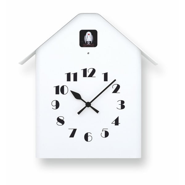 Bílé kukačkové hodiny Lemnos Clock Dachs Cuckoo