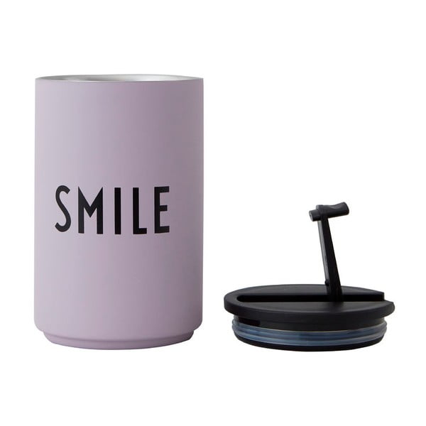 Fialový termo hrnek 350 ml Smile – Design Letters-image-2