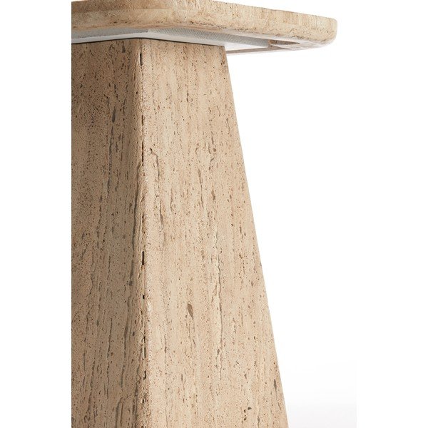 Odkládací stolek s deskou z kamene 40x40 cm Kepami – Light & Living-image-3