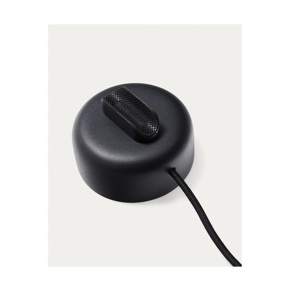 Černé kovové LED nástěnné svítidlo do zásuvky ø 8,5 cm Orey – Kave Home-image-4