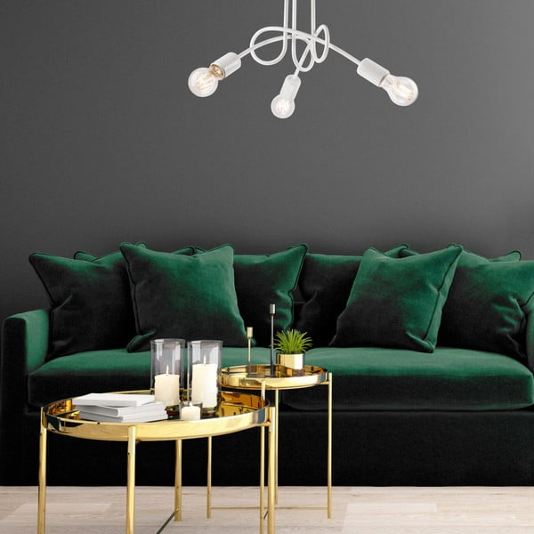 Bílé stropní svítidlo bez stínidla 36x36 cm Camilla – LAMKUR-image-3