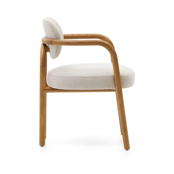 Hnědo-krémová jídelní židle Melqui – Kave Home-image-3