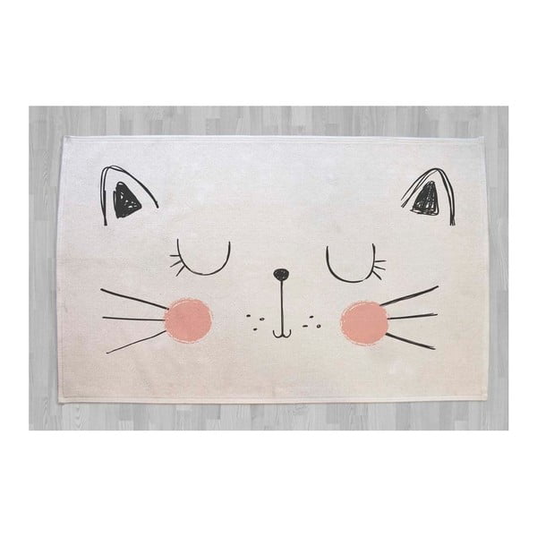 Bavlněný kobereček s kočkou Little Nice Things, 140 x 90 cm
