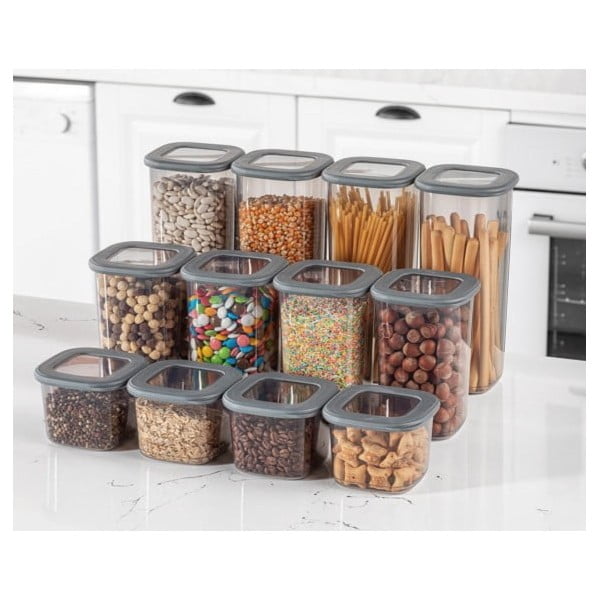 Plastové dózy v sadě 24 ks na potraviny Fresco – Hermia-image-1