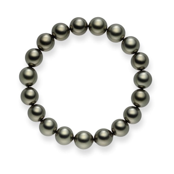 Světle šedý perlový náramek Pearls of London Mystic, délka 19 cm