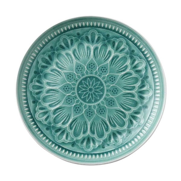 Zelený servírovací kameninový talíř Ladelle Catalina, ⌀ 33,5 cm