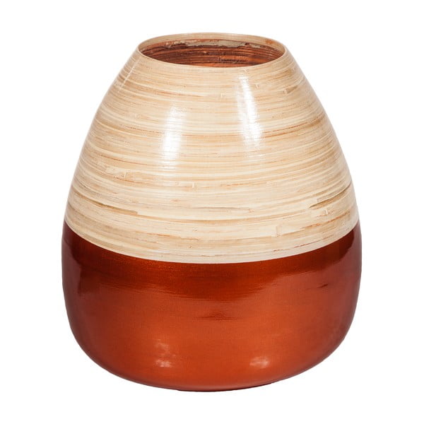 Bambusová váza v měděné barvě Simone, ø 26 cm
