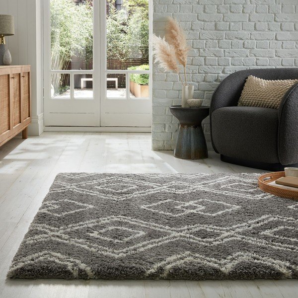 Šedý koberec 200x290 cm Atlas Berber – Flair Rugs-image-1