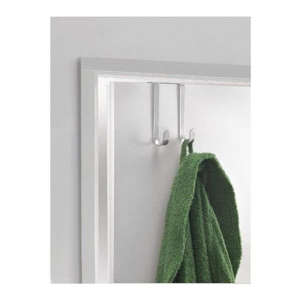 Závěsný věšák na dveře s 2 háčky Metaltex, délka 14 cm-image-1
