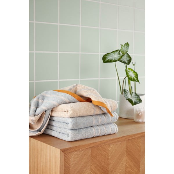 Modro-oranžový bavlněný ručník Hübsch Dora, 50 x 100 cm-image-2