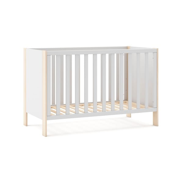 Bílá/přírodní postýlka 60x120 cm Esteban – Marckeric-image-3