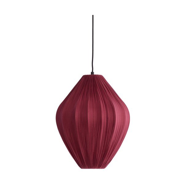 Vínové závěsné svítidlo s textilním stínidlem ø 12 cm Verita – Light & Living