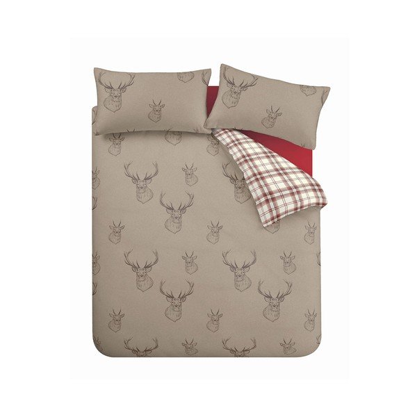 Béžové povlečení Catherine Lansfield Stag, 135 x 200 cm-image-2