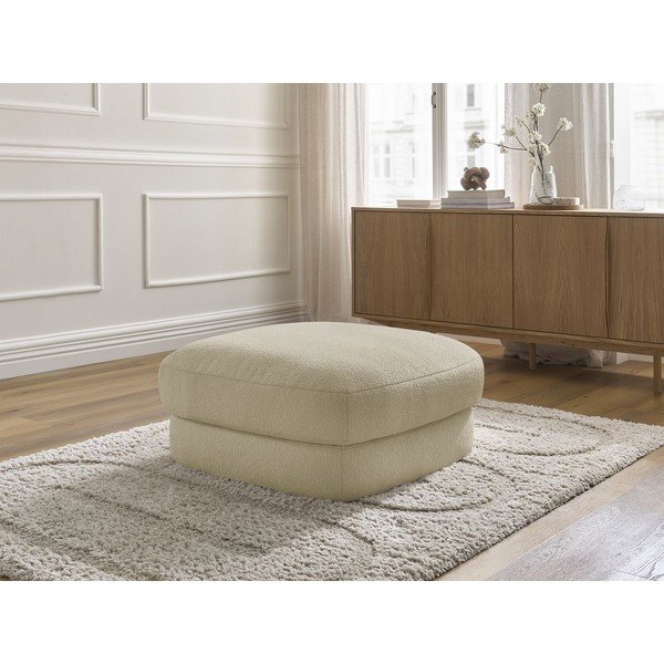 Béžová podnožka z textilie bouclé Leonore – Bobochic Paris-image-1