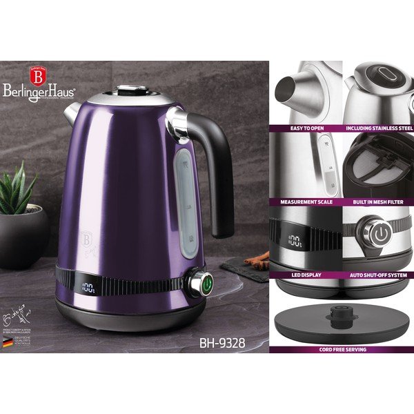 Fialová rychlovarná konvice 1.7 l Purple Metallic Line - BerlingerHaus-image-3