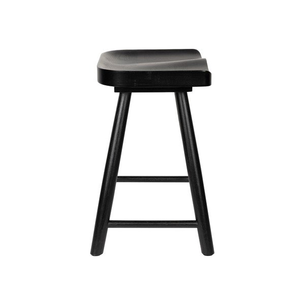 Černá stolička z dubového dřeva Vander – White Label-image-4