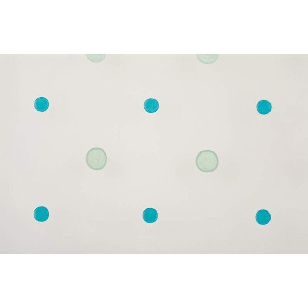 Záclona Venus, bílá s tyrkysovými puntíky-image-1