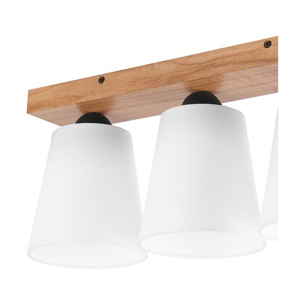 Bílé stropní svítidlo s textilním stínidlem ø 15 cm Lula – LAMKUR-image-4