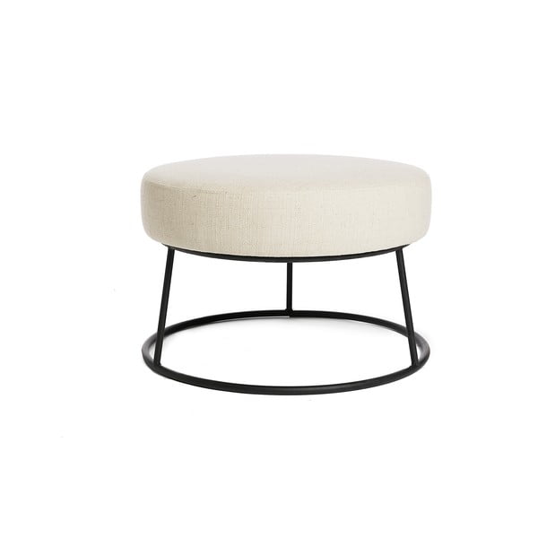 Bílá stolička s kovovou konstrukcí Simla Simple, ⌀ 60 cm