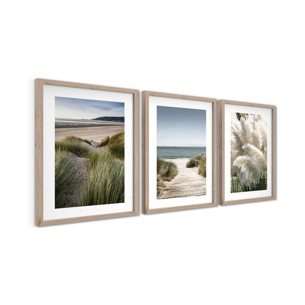 Tištěné obrazy v sadě 3 ks s rámem 30x40 cm Tranquil – Styler-image-4