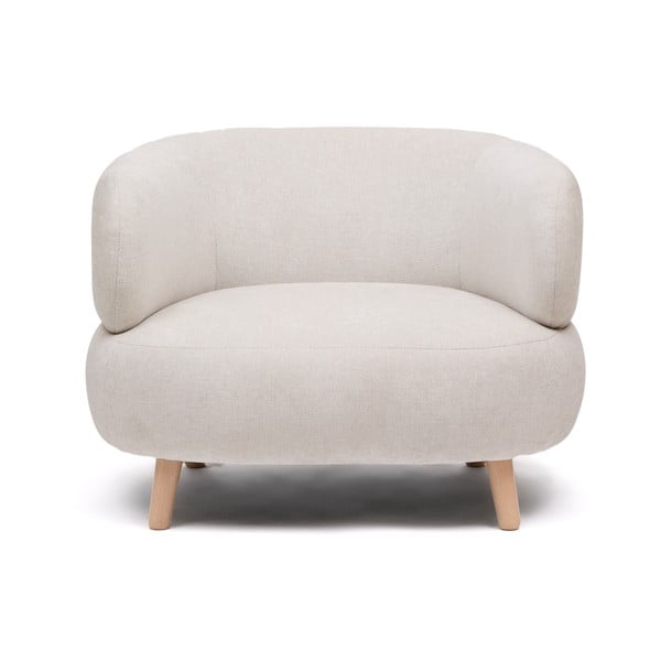 Béžové žinylkové křeslo Luisa – Kave Home-image-2