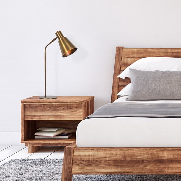 Stolní lampa ve zlaté barvě s kovovým stínidlem (výška 50 cm) Kem – Opviq lights-image-2