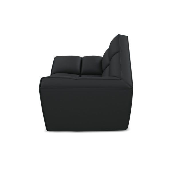 Černý modul pohovky z imitace kůže Kalai – Makamii-image-3