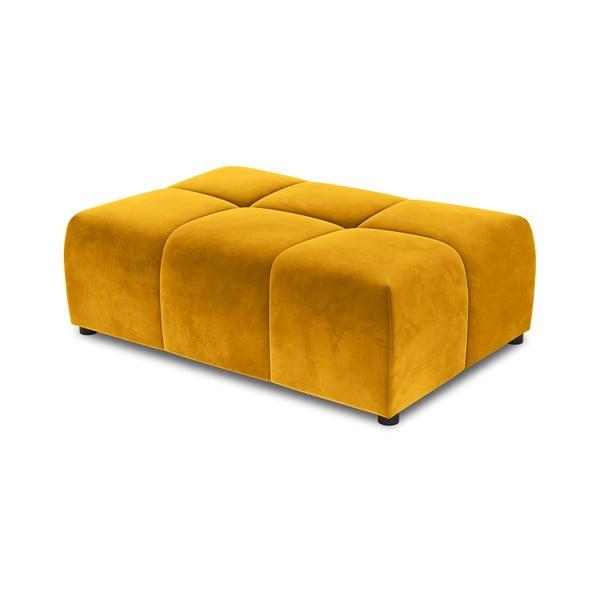 Žlutý sametový modul pohovky Rome Velvet - Cosmopolitan Design