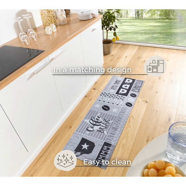 Šedý koberec běhoun 50x150 cm Its Time for Espresso – Hanse Home-image-3