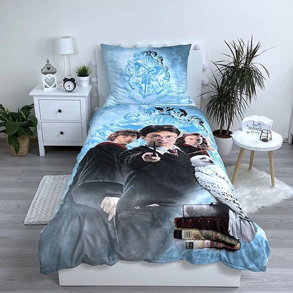 Dětské povlečení na jednolůžko z mikrovlákna 140x200 cm Harry Potter – Jerry Fabrics-image-1