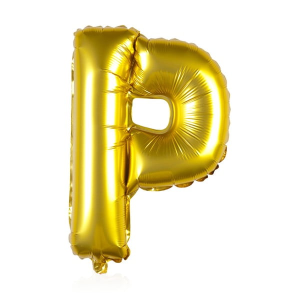 Balónek P zlaté, 30 cm