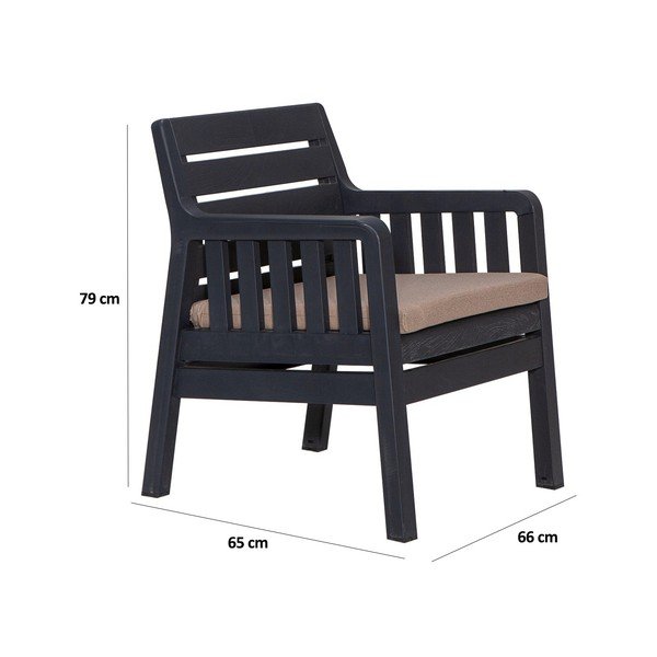 Antracitový zahradní lounge set pro 2 Lara – Floriane Garden-image-2