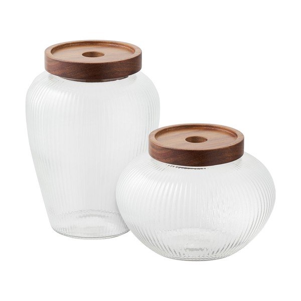 Skleněné dózy v sadě 2 ks Maya – House Nordic