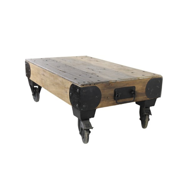 Pojízdný konferenční stolek  z teakového dřeva HSM Collection Trolley, 75 x 120 cm
