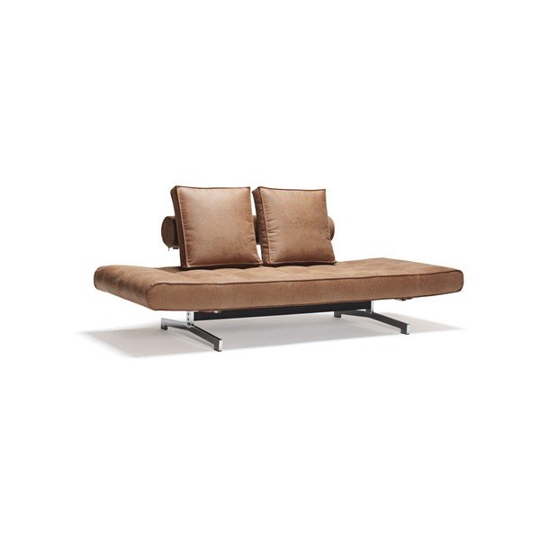 Hnědá polohovatelná lenoška Innovation Ghia Chrome Faunal Brown-image-4