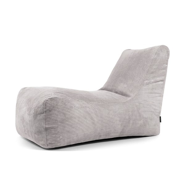 Světle šedý manšestrový sedací vak Lounge – SLOWDOWN